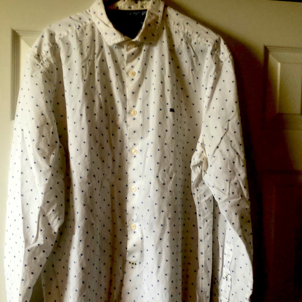 Used Tommy Hilfiger xl classic fit white, red and blue button down